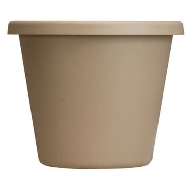 Chocolate The HC Companies 24 Inch Indoor and Outdoor Classic Durable Plastic Flower Pot Container Garden Planter with Molded Rim and Drainage Holes Chocolate The HC Companies 24 Inch Indoor and Outdoor Classic Durable Plastic Flower Pot Container Garden Planter with Molded Rim and Drainage Holes